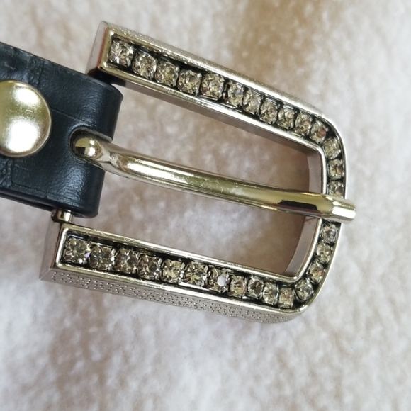 Leather and rhinestone belt - Picture 7 of 8